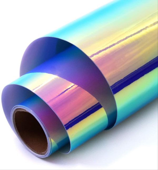 DINOVIN | Dark Holographic | HTV Vinyl Rolls Heat Transfer Vinyl | HTV Vinyl PU for Shirts, Iron on Vinyl for Cricut & Cameo - Easy to Cut & Weed for Heat Vinyl Design |