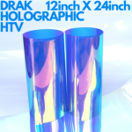 DINOVIN | Dark Holographic | HTV Vinyl Rolls Heat Transfer Vinyl | HTV Vinyl PU for Shirts, Iron on Vinyl for Cricut & Cameo - Easy to Cut & Weed for Heat Vinyl Design |