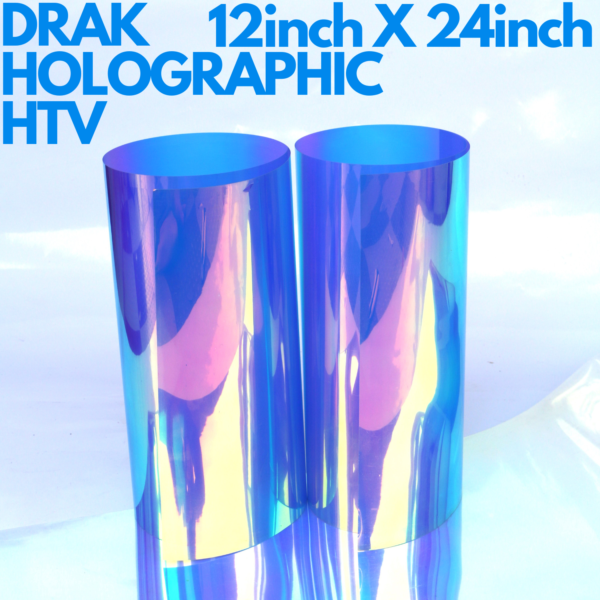 DINOVIN | Dark Holographic | HTV Vinyl Rolls Heat Transfer Vinyl | HTV Vinyl PU for Shirts, Iron on Vinyl for Cricut & Cameo - Easy to Cut & Weed for Heat Vinyl Design |