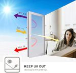 DINOVIN | Black Window FILM-10% VLT | Heat Control | Self-Adhesive Sheets for Homes and Offices | Privacy Protection | Anti UV Protective Cover & Shading | Mirror Effect