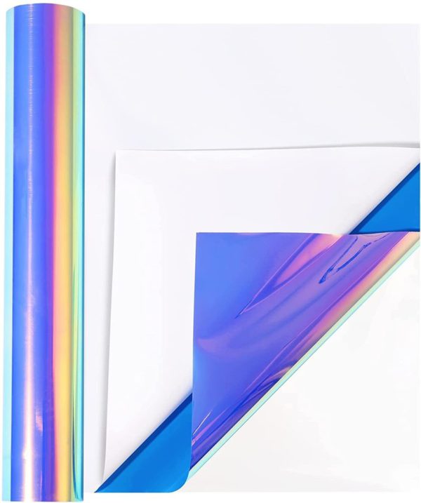 DINOVIN | Dark Holographic | HTV Vinyl Rolls Heat Transfer Vinyl | HTV Vinyl PU for Shirts, Iron on Vinyl for Cricut & Cameo - Easy to Cut & Weed for Heat Vinyl Design |