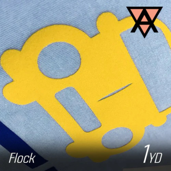 DINOVIN | Yellow Flock | HTV Vinyl Rolls Heat Transfer Vinyl | HTV Vinyl PU for Shirts, Iron on Vinyl for Cricut & Cameo - Easy to Cut & Weed for Heat Vinyl Design