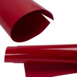 DINOVIN | Red Flock HTV Vinyl Rolls | Heat Transfer Vinyl |  Suede-Like Velvet Touch | HTV PU for Shirts, Iron on Vinyl for Cricut & Cameo | Easy to Cut & Weed for Heat Vinyl Design