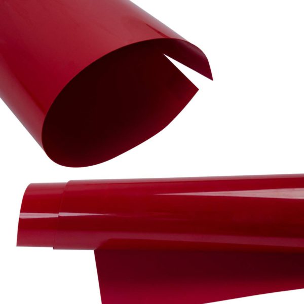 DINOVIN | Red Flock HTV Vinyl Rolls | Heat Transfer Vinyl |  Suede-Like Velvet Touch | HTV PU for Shirts, Iron on Vinyl for Cricut & Cameo | Easy to Cut & Weed for Heat Vinyl Design