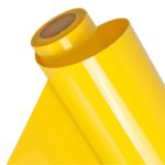 DINOVIN | Yellow | HTV Vinyl Rolls Heat Transfer Vinyl | Yellow HTV Vinyl PU for Shirts, Iron on Vinyl for Cameo - Easy to Cut & Weed for Heat Vinyl Design (Yellow)