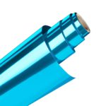 DINOVIN | BLUE FOIL | HTV Vinyl Rolls | Heat Transfer Vinyl | PU for Shirts | Metallic Finish | Soft Touch | Stretchable | Iron on Vinyl for Cricut & Cameo | Easy to Cut & Weed