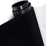 DINOVIN | Black Flock | HTV Vinyl Rolls Heat Transfer Vinyl | HTV Vinyl PU for Shirts, Iron on Vinyl for Cricut & Cameo - Easy to Cut & Weed for Heat Vinyl Design