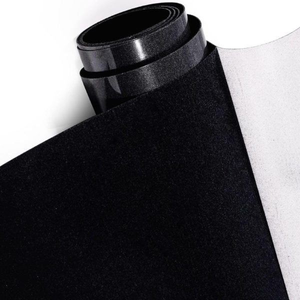 DINOVIN | Black Flock | HTV Vinyl Rolls Heat Transfer Vinyl | HTV Vinyl PU for Shirts, Iron on Vinyl for Cricut & Cameo - Easy to Cut & Weed for Heat Vinyl Design
