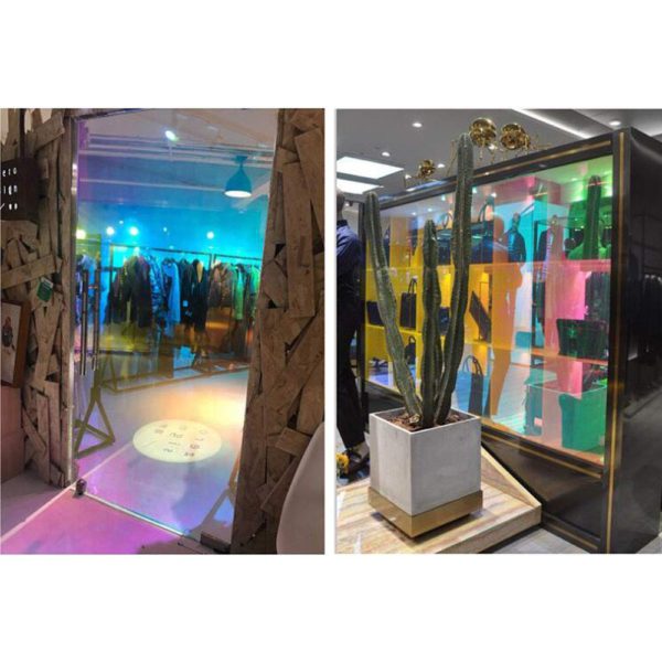 DINOVIN | RAINBOW WINDOW FILM | Heat Control | Self-Adhesive Sheet for Homes and Offices | Privacy Protection | Anti UV Protective Cover & Shading | Mirror Effect