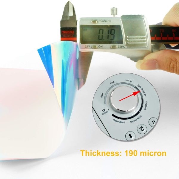 DINOVIN | Sky Holographic HTV Vinyl Rolls | Heat Transfer Vinyl | HTV Vinyl PU for Shirts, Iron on Vinyl for Cricut & Cameo | Easy to Cut & Weed for Heat Vinyl Design