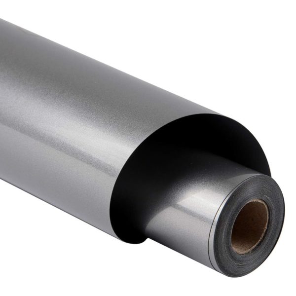DINOVIN | GREY REFLECTIVE | HTV Vinyl Rolls Heat Transfer Vinyl | HTV Vinyl PU for Shirts, Iron on Vinyl for Cricut & Cameo - Easy to Cut & Weed for Heat Vinyl Design