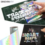 DINOVIN | Rainbow Spectrum HTV Vinyl Rolls | Heat Transfer Vinyl | PU for Shirts | Metallic Finish | Soft Touch | Iron on Vinyl for Cricut & Cameo | Easy to Cut & Weed for HTV Design