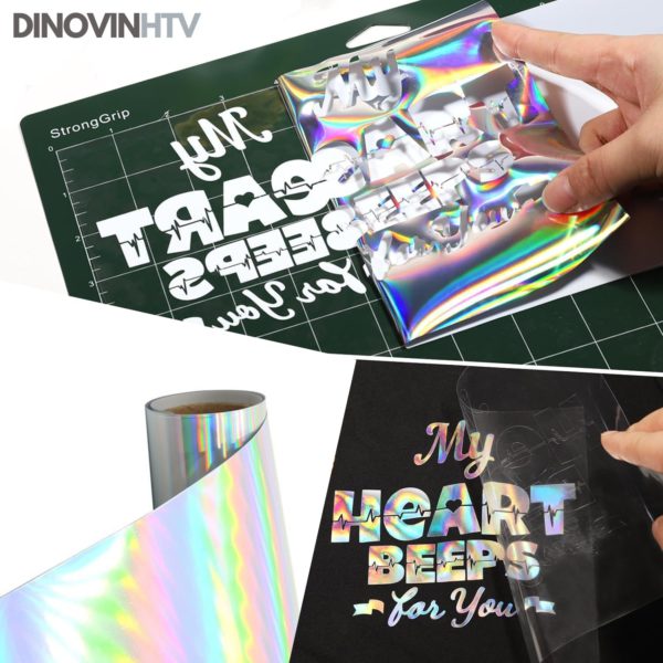 DINOVIN | Rainbow Spectrum HTV Vinyl Rolls | Heat Transfer Vinyl | PU for Shirts | Metallic Finish | Soft Touch | Iron on Vinyl for Cricut & Cameo | Easy to Cut & Weed for HTV Design