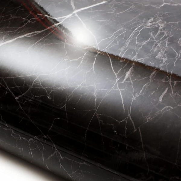 DINOVIN | Self-Adhesive Decorative PVC Wallpaper | Waterproof, Scratch-Resistant, Smooth Surface & Easy to Apply | Furniture & Walls | Interior Home Decor | Black Marble Texture |