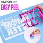 DINOVIN | PINK CHROME FOIL | HTV Vinyl Rolls | Heat Transfer Vinyl | PU for Shirts | Metallic Finish | Soft Touch | Stretchable | Iron on Vinyl for Cricut & Cameo | Easy to Cut & Weed