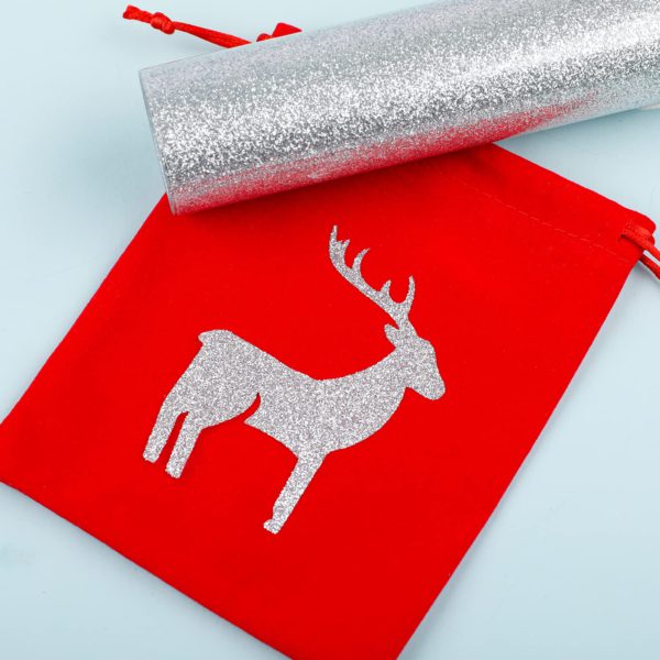 DINOVIN | Silver Glitter | HTV Vinyl Rolls Heat Transfer Vinyl | HTV Vinyl PU for Shirts, Iron on Vinyl for Cricut & Cameo - Easy to Cut & Weed for Heat Vinyl Design
