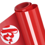 DINOVIN | RED PUFF | HTV Vinyl Rolls Heat Transfer Vinyl | RED PUFF HTV Vinyl PU for Shirts | Iron on Vinyl for Cricut & Cameo - Easy to Cut & Weed for Heat Vinyl Design