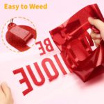 DINOVIN | Red Glitter | HTV Vinyl Rolls Heat Transfer Vinyl | HTV Vinyl PU for Shirts, Iron on Vinyl for Cricut & Cameo - Easy to Cut & Weed for Heat Vinyl Design