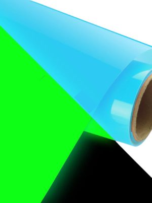 DINOVIN | Blue Glow in Dark| HTV Vinyl Rolls Heat Transfer Vinyl | Blue HTV Vinyl PU for Shirts, Iron on Vinyl - Easy to Cut & Weed Design (Blue Glow in Dark)