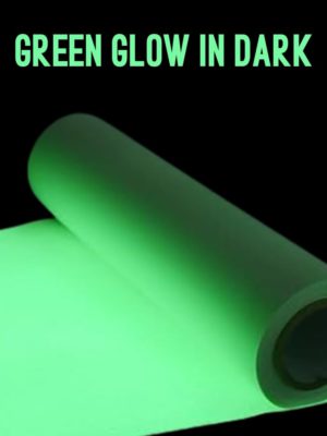 DINOVIN | Green Glow in Dark HTV Vinyl Rolls Heat Transfer Vinyl | HTV Vinyl PU for Shirts, Iron on Vinyl for Cricut & Cameo - Easy to Cut & Weed for Heat Vinyl Design