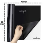 DINOVIN | Black HTV Vinyl Rolls Heat Transfer Vinyl | HTV Vinyl PU for Shirts, Iron on Vinyl for Cricut & Cameo - Easy to Cut & Weed for Heat Vinyl Design