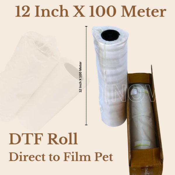 DINOVIN | DTF Heat Transfer Film Roll | Professional Quality | Direst-to-Film Printing Sheet for Vibrant Transfers | Ideal for Custom Apparel and Dazzling Custom Prints |