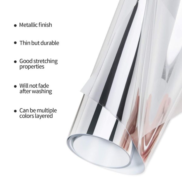 DINOVIN | Silver FOIL | HTV Vinyl Rolls Heat Transfer Vinyl | Silver FOIL HTV Vinyl PU for Shirts | Iron on Vinyl for Cricut & Cameo - Easy to Cut & Weed for Heat Vinyl Design