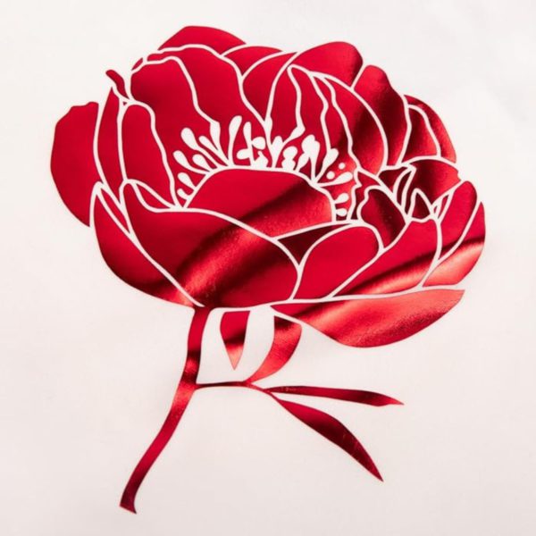 DINOVIN | RED FOIL | HTV Vinyl Rolls | Heat Transfer Vinyl | PU for Shirts | Metallic Finish | Soft Touch | Stretchable | Iron on Vinyl for Cricut & Cameo | Easy to Cut & Weed