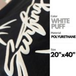 DINOVIN | White Puff HTV Vinyl Rolls | Heat Transfer Vinyl | DIY HTV Vinyl PU for Shirts | Iron on Vinyl for Cameo | Easy to Cut & Weed for Heat Vinyl Design