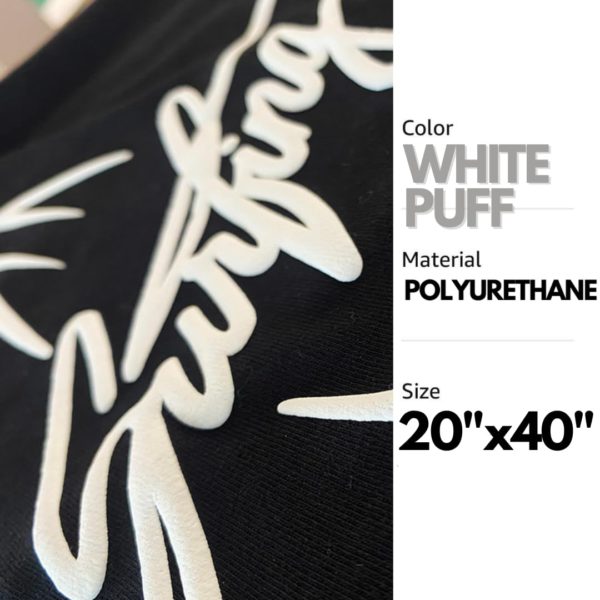 DINOVIN | White Puff HTV Vinyl Rolls | Heat Transfer Vinyl | DIY HTV Vinyl PU for Shirts | Iron on Vinyl for Cameo | Easy to Cut & Weed for Heat Vinyl Design