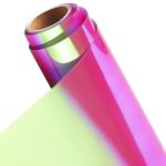 DINOVIN | Pink Holographic | HTV Vinyl Rolls Heat Transfer Vinyl | Holographic HTV Vinyl PU for Shirts, Iron on Vinyl for Cricut & Cameo - Easy to Cut & Weed for Heat Vinyl Design