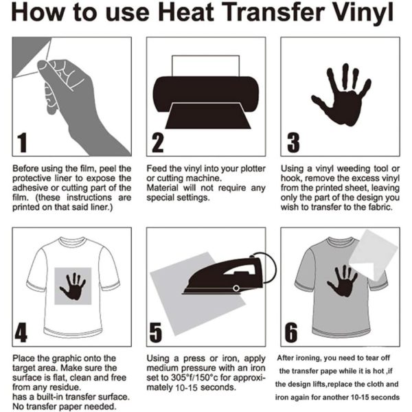 DINOVIN | White Puff HTV Vinyl Rolls | Heat Transfer Vinyl | DIY HTV Vinyl PU for Shirts | Iron on Vinyl for Cameo | Easy to Cut & Weed for Heat Vinyl Design