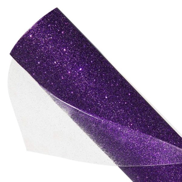 DINOVIN | Violet Glitter HTV Vinyl Rolls | Heat Transfer Vinyl | HTV Vinyl PU for Shirts | Iron on Vinyl for Cricut & Cameo - Easy to Cut & Weed for Heat Vinyl Design