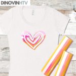 DINOVIN | Pink Holographic | HTV Vinyl Rolls Heat Transfer Vinyl | Holographic HTV Vinyl PU for Shirts, Iron on Vinyl for Cricut & Cameo - Easy to Cut & Weed for Heat Vinyl Design