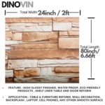 DINOVIN | Self-Adhesive Decorative PVC Wallpaper | Waterproof, Scratch-Resistant, Smooth Surface & Easy to Apply | Furniture & Walls | Interior Home Decor | Bricks Texture |