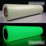 DINOVIN | Green Glow in Dark HTV Vinyl Rolls Heat Transfer Vinyl | HTV Vinyl PU for Shirts, Iron on Vinyl for Cricut & Cameo - Easy to Cut & Weed for Heat Vinyl Design
