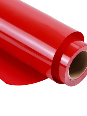 DINOVIN | RED|HTV Vinyl Rolls Heat Transfer Vinyl - 20inch x 40inch | RED HTV Vinyl PU for Shirts, Iron on Vinyl for Cricut & Cameo - Easy to Cut & Weed for Heat Vinyl Design (RED)